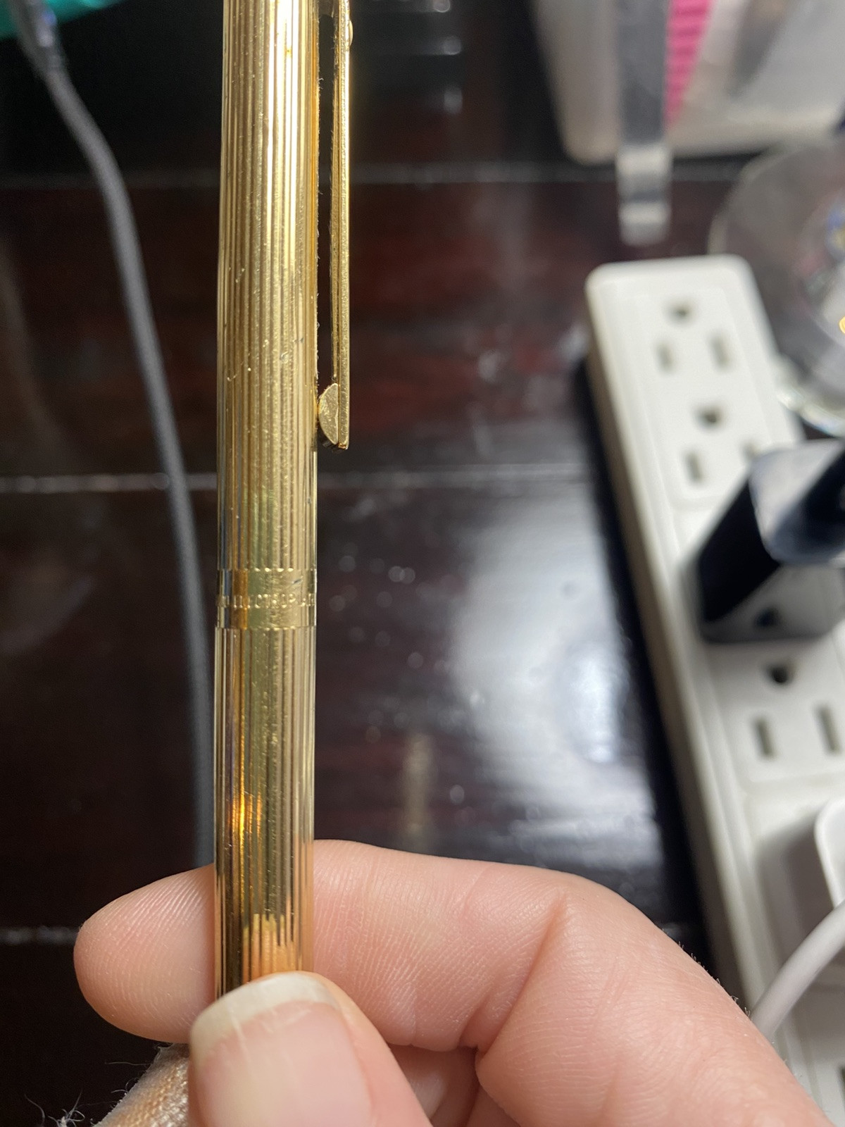 Vintage Sheaffer Gold Electroplated Mechanical Pencil White Dot Clip No Lead