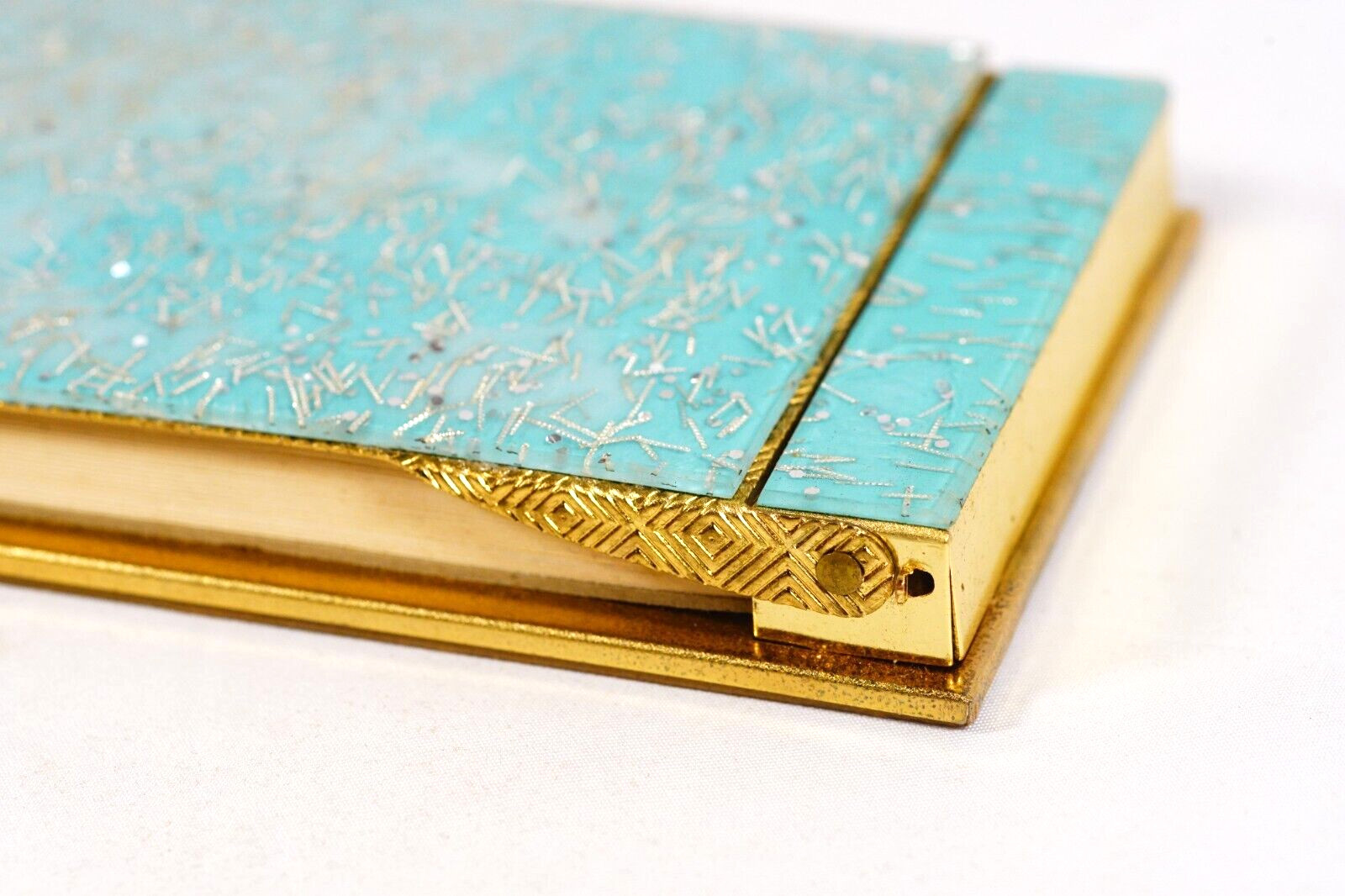 1950s Stik Mechanical Pencil & Rare Mini Acrylic Glitter Folder Writing Pad