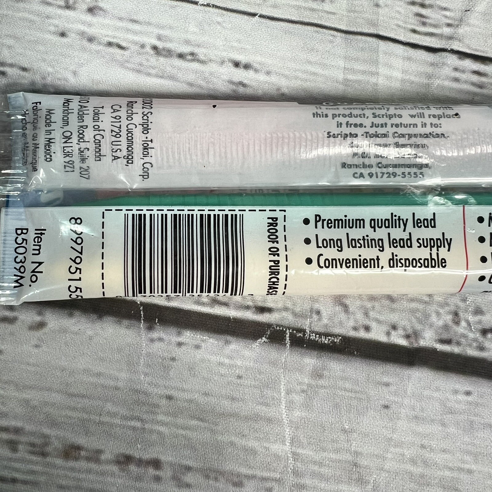 Scripto Mechanical Pencil .7mm No. 2 B5039M 25424 Red Green Yellow Pack Of 3