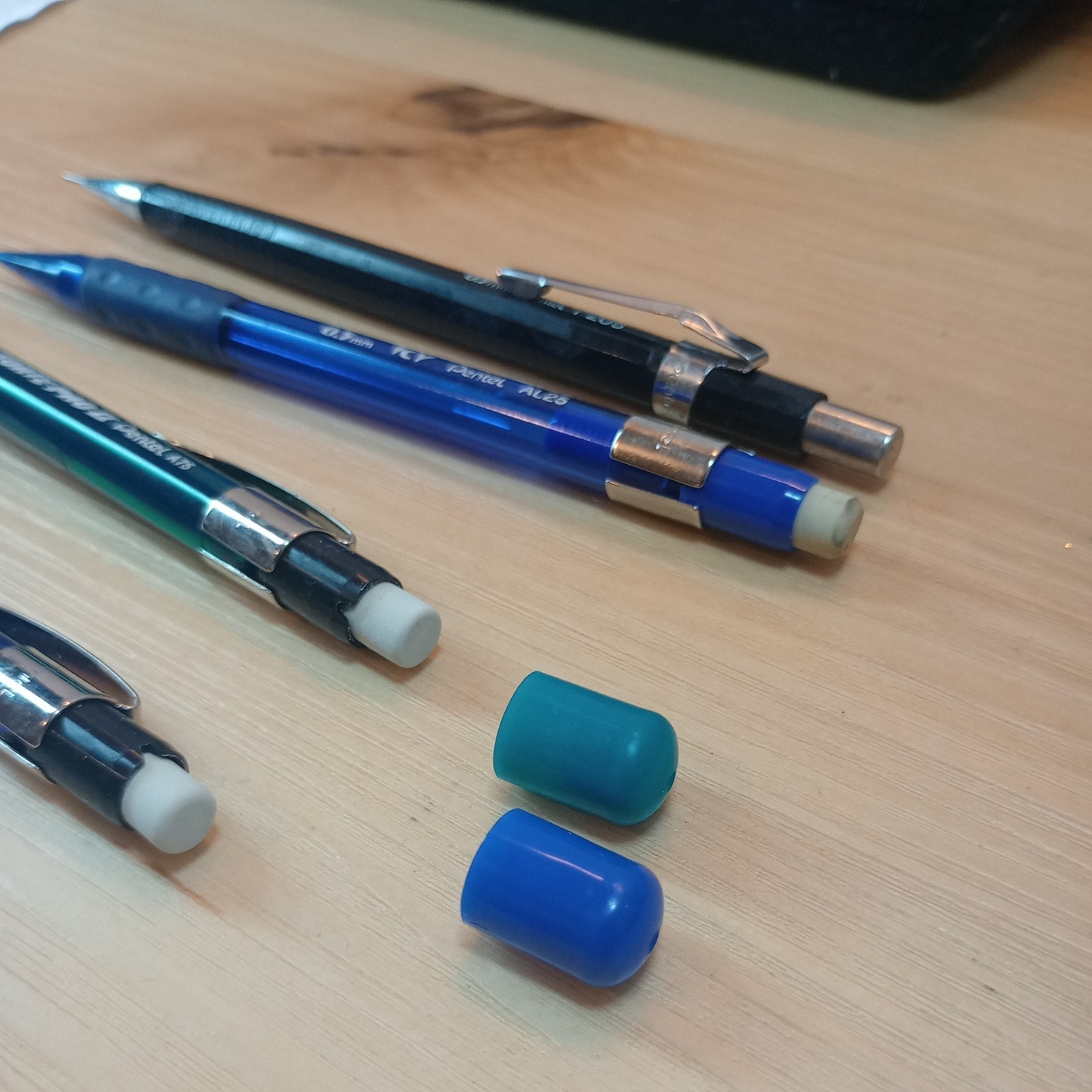 Vintage Pentel Japan Mechanical Pencil Set of 4 AL25 P205 A75 A77