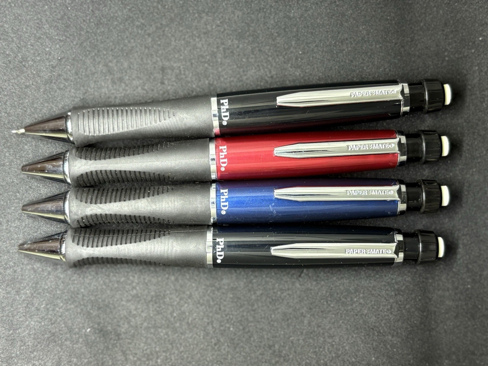 Vintage PaperMate Phd Black Blue Red Mechanical Pencil – LOT OF 4 Made in Japan