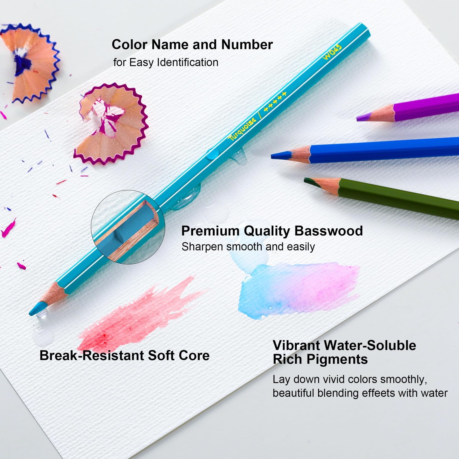 KALOUR 72-Color Professional Watercolor 1 Count (Pack of 72), Multicolor