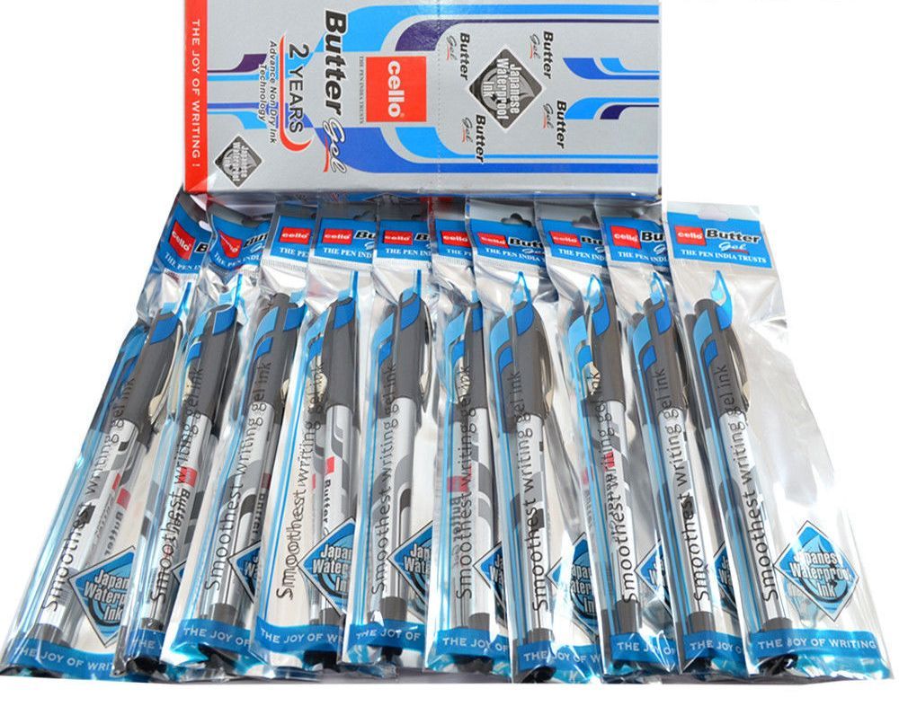 20 X CELLO Butter GEL Pen BLACK Ink Color Designer BODY