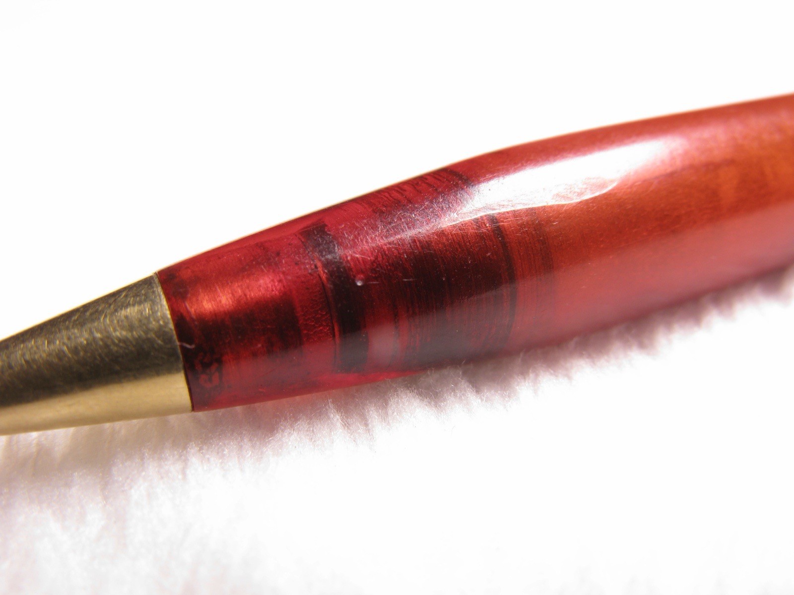 Waterman’s Clear Red/Orange tint with Gold Tone metal Vintage Mechanical Pencil