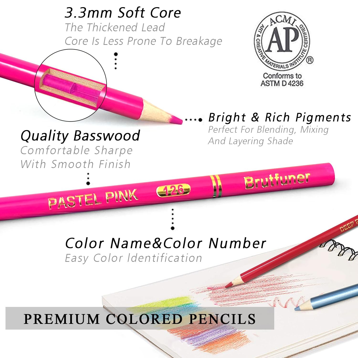 LBW 180 Colored Pencils for Adult Coloring 1 Count (Pack of 180), Multicolor