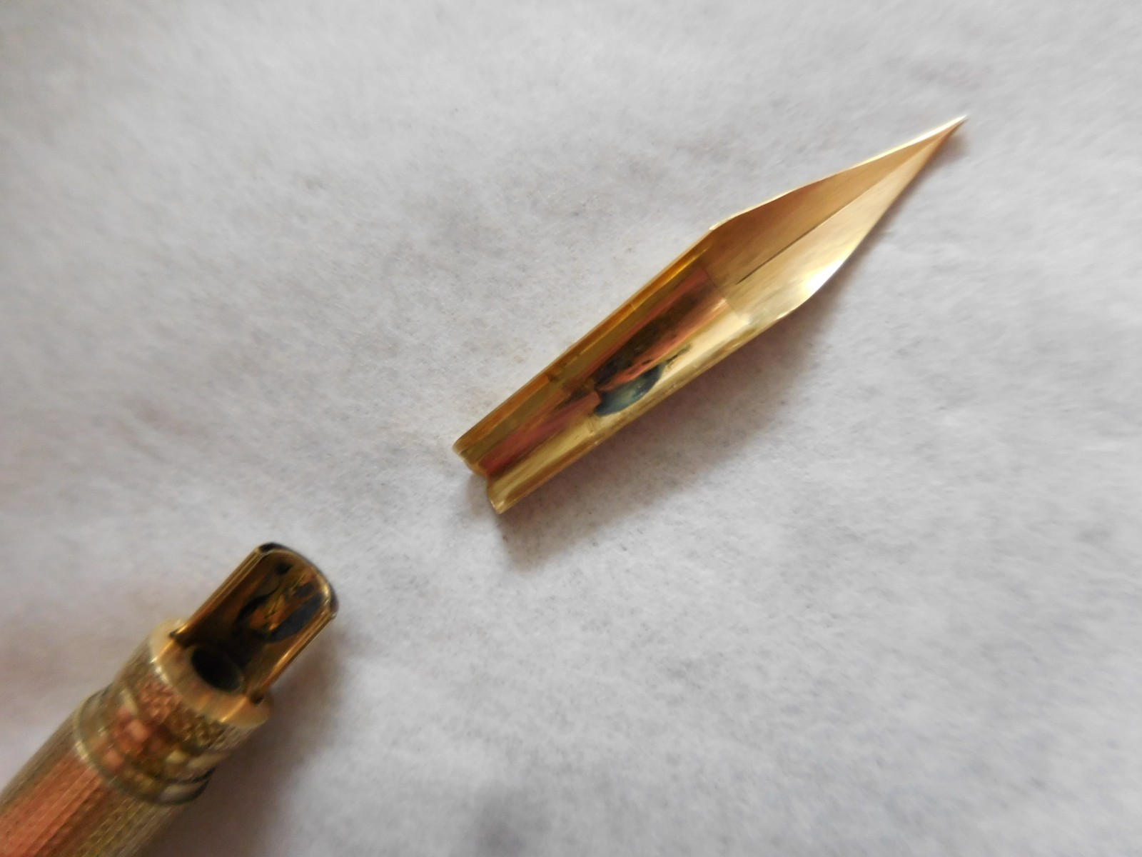 TODD & CO COMBINATION 10 K GOLD MECHANICAL PENCIL/DIP PEN 14 K GOLD NIB IN BOX