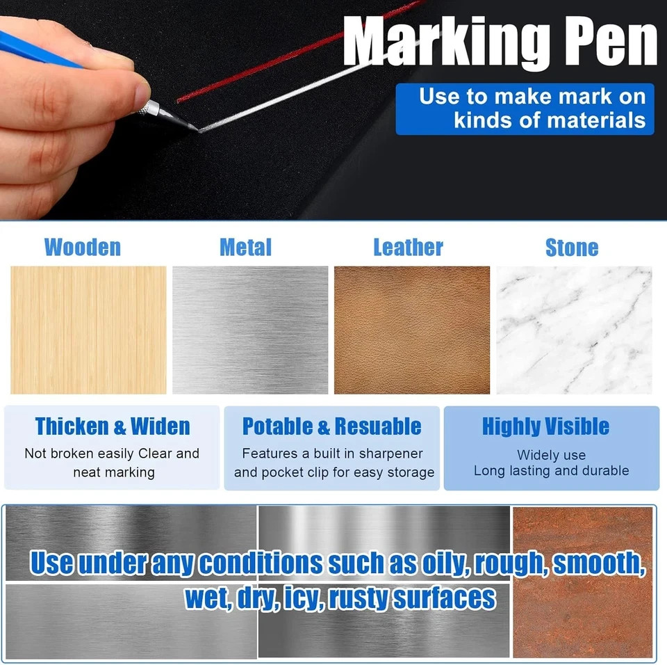 2 Pcs Welders Pencil with 48 PCS round Refills Mechanical Pencils Metal Welding