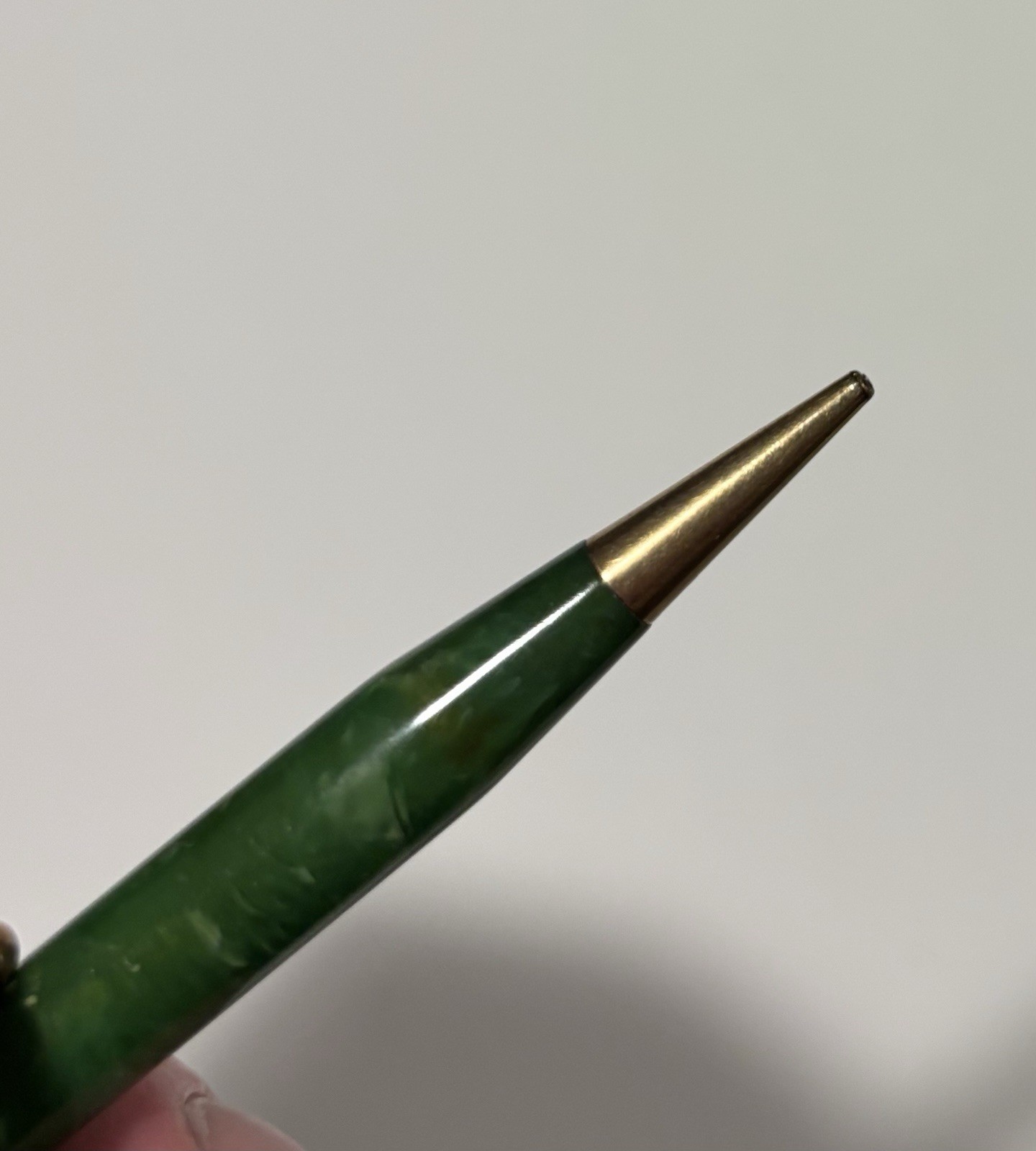 Chilton Vintage Mechanical Pencil Art Deco Green Marbled Celluloid Functional