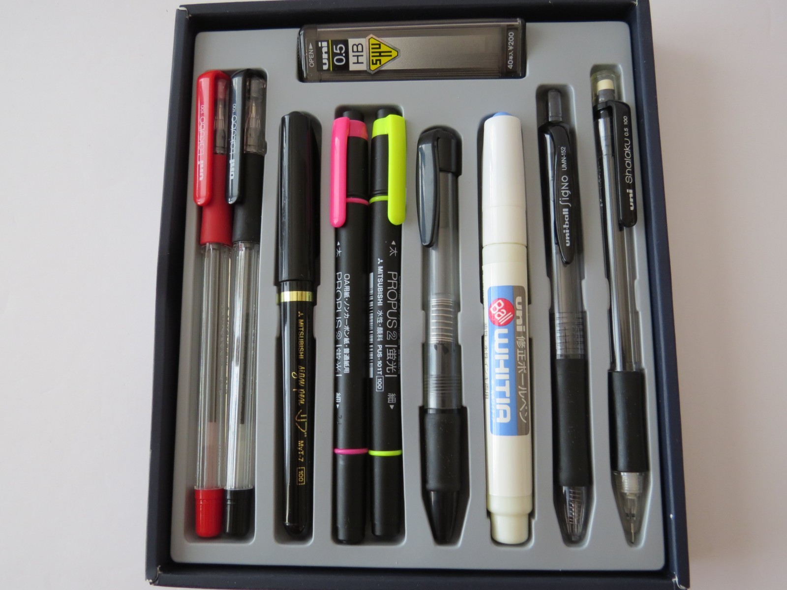 MITSUBISHI Pencil Co., Ltd. Uni Whole Set of Writing Kit KFW-1503 (10 items)
