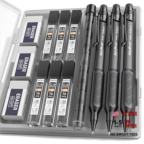 3PCS HD1000 Hevey Duty Art Mechanical Pencil 0.9mm with Case – 0.9mm