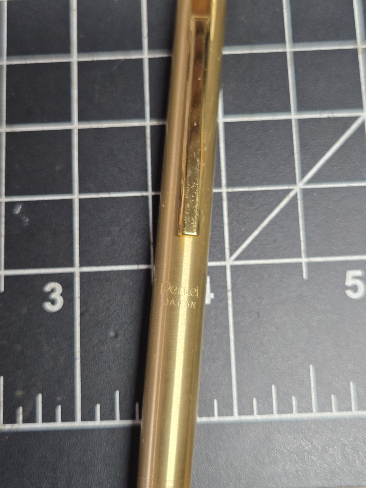 vtg pentel gold tone mechanical lead pencil .5 5