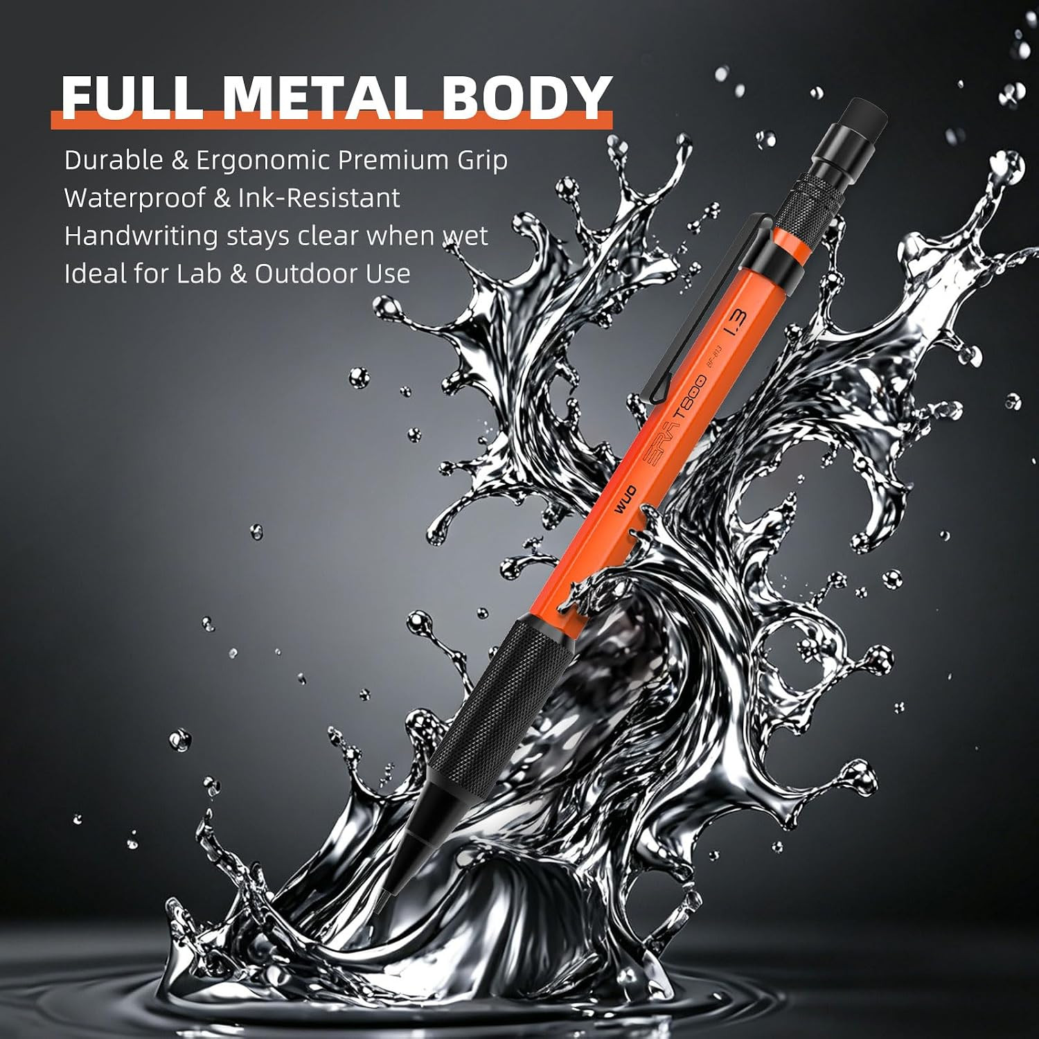 1.3Mm Mechanical Pencil Set, 3 Pack Heavy Duty Metal Mechanical Carpenter Pencil