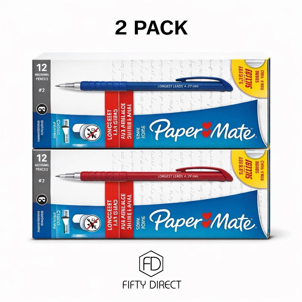 Paper Mate Write Bros Mechanical Pencils #2 0.7mm 12 count (2 Pack) School
