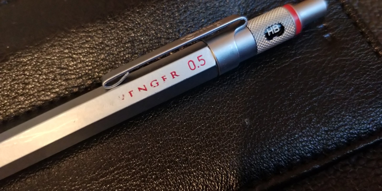 Rotring Levenger Lead Holder Mechanical Pencil with Leather Pouch