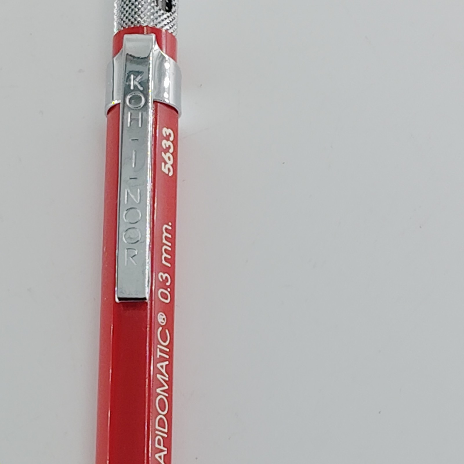 Vintage New Koh-I-Noor Rapidomatic 0.3mm #5633/5637 Red & Gray Mechanical Pencil