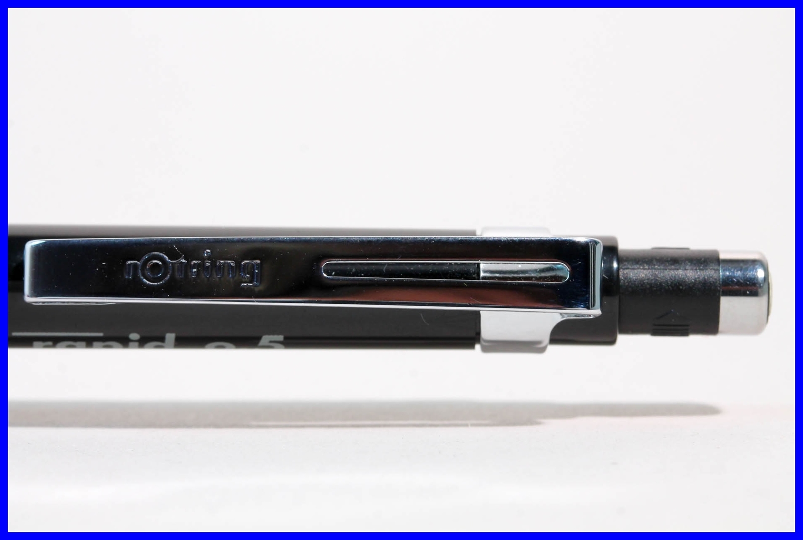 Rotring rapid mechanical pencil 0.5 mm fine lead black & steel w eraser