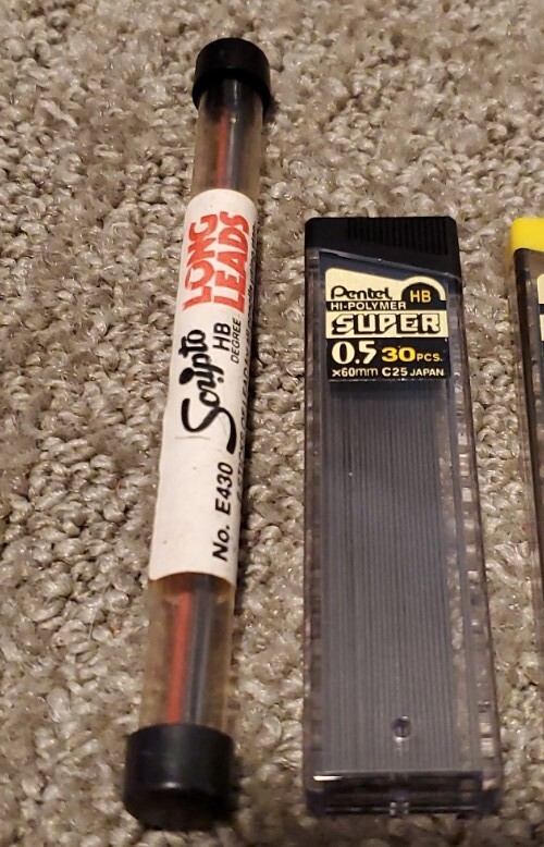 Pencil Lead Eraser Lot for Mechanical Pencils Scripto Pentel Vintage