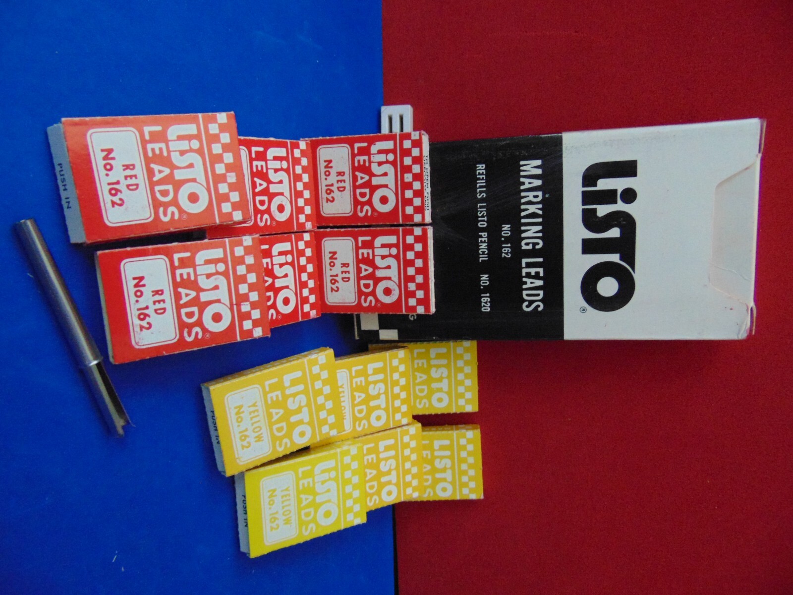 12 Pack LISTO 162 Marking Leads RED YELLOW 6 Leads Each + Made in USA New in Box