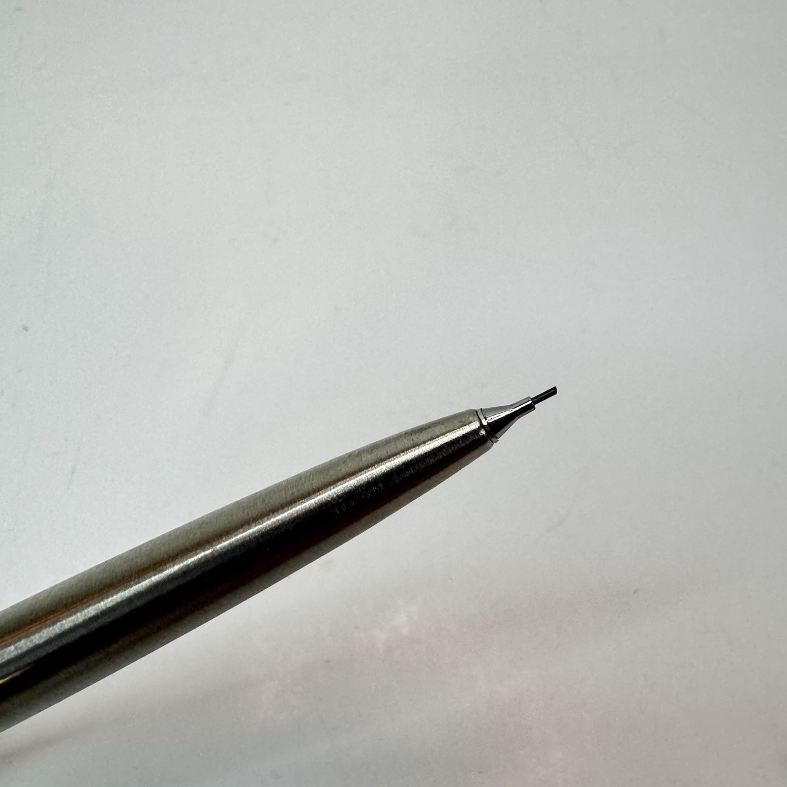 Vintage 1970’s Parker 45 Flighter Stainless Steel Mechanical Pencil Silver Trim