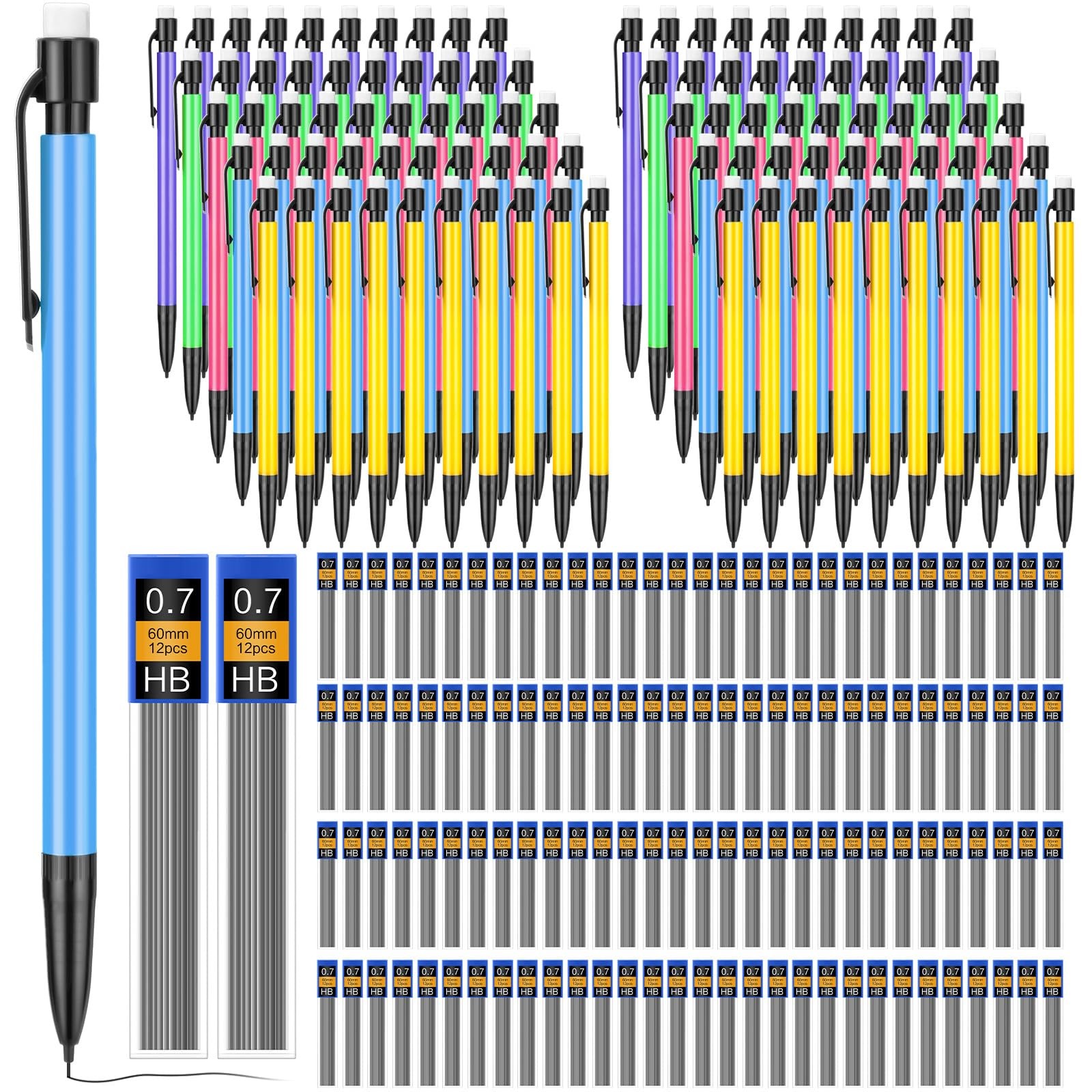 240 Pcs 0.7mm Mechanical Pencils Bulk Set Include 120 Mechanical Pencil with …