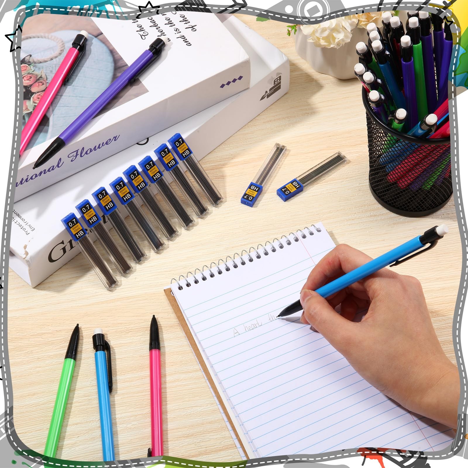 240 Pcs 0.7mm Mechanical Pencils Bulk Set Include 120 Mechanical Pencil with …