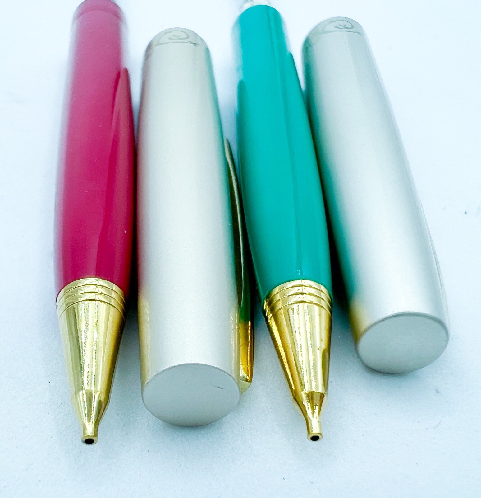 NOS pilot elite Flower Mechanical Pencil 2pcs Set Green Pink Fully Functional