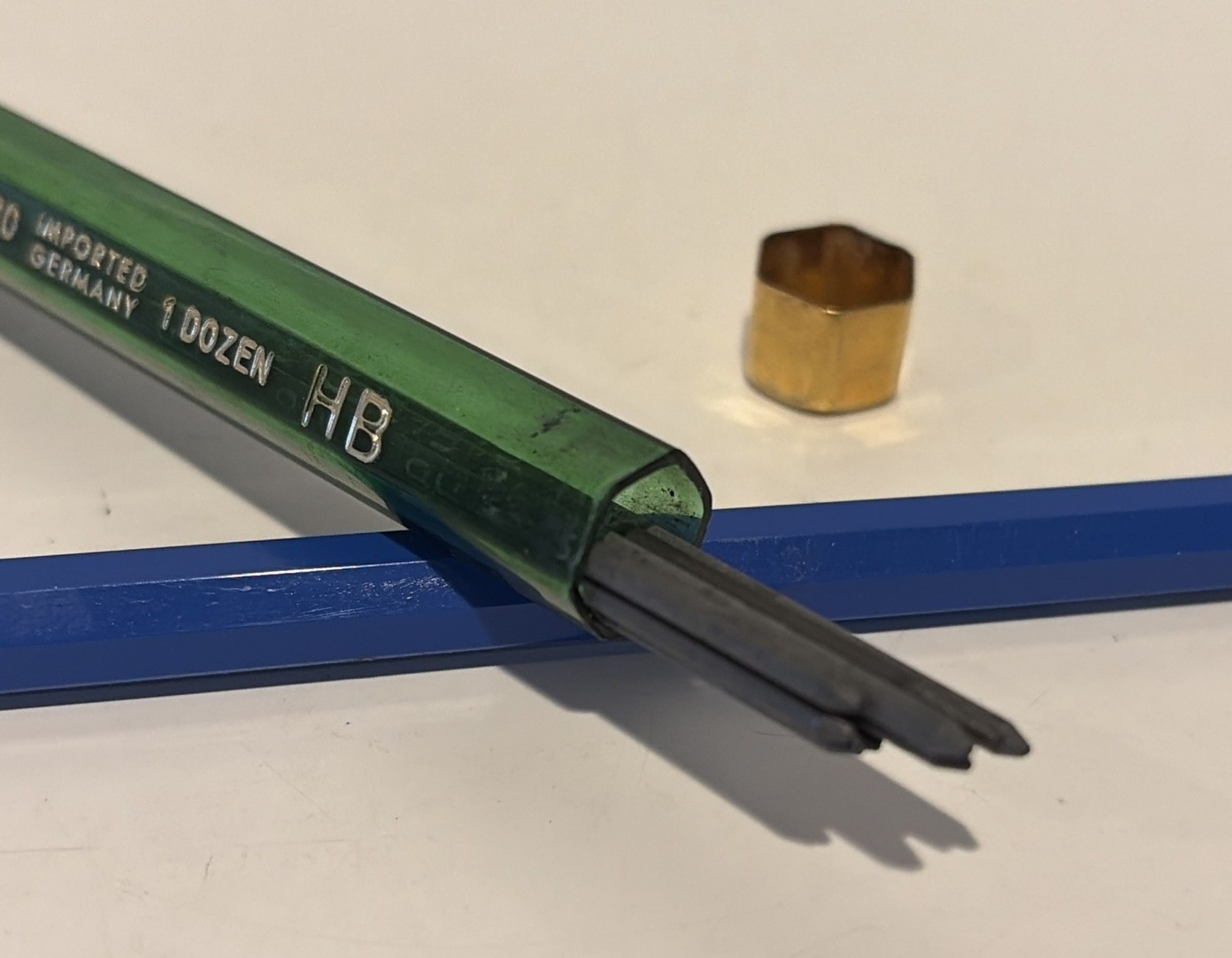Vtg KOH-I-NOOR 5612 clutch pencil Lead Holder Made in Italy+ Faber Castell Lead