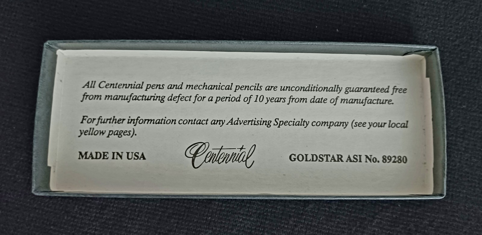 Vintage Centennial Mechanical Pencil Set Gold Tone Push button USA