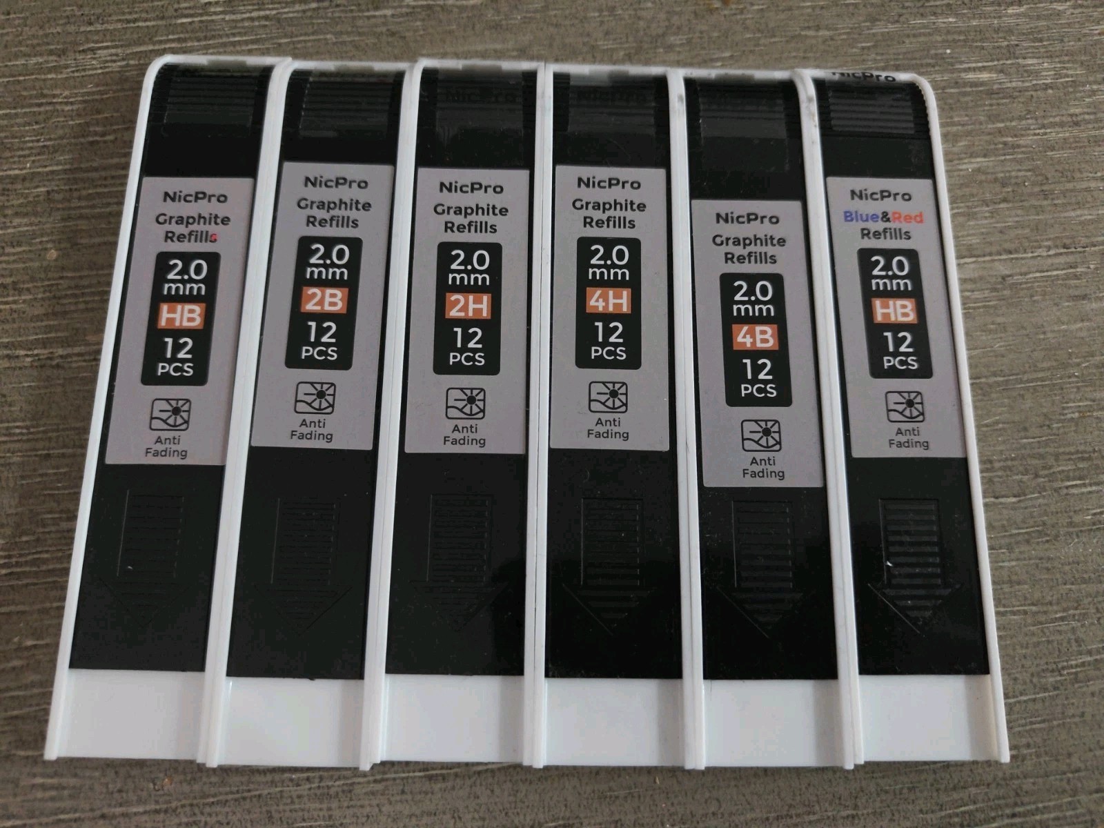 NicPro Graphite Black Refills 2.0mm Lot Of 6 X 12