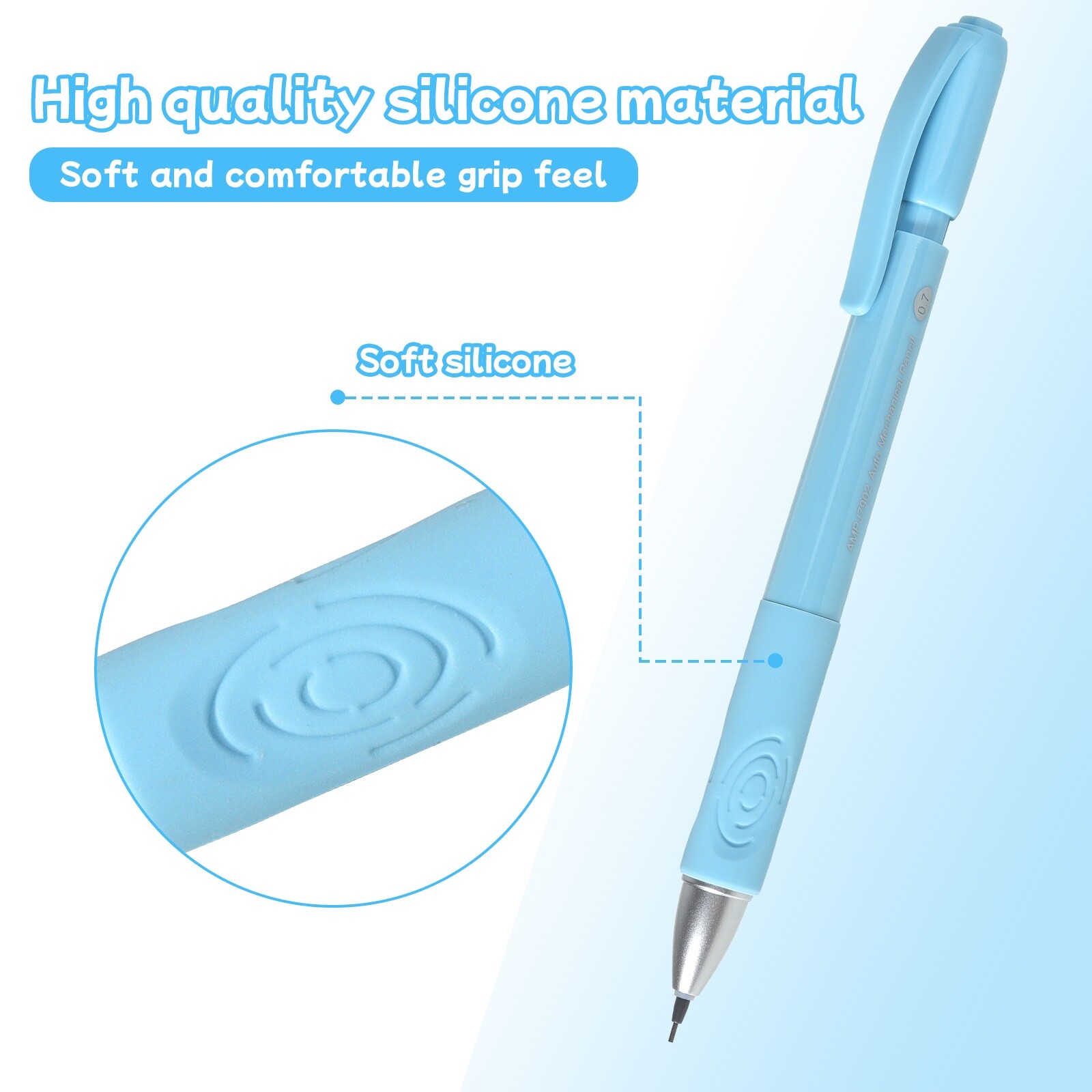 Mechanical Pencil 0.7MM, Comfortable Grip, 4-Count