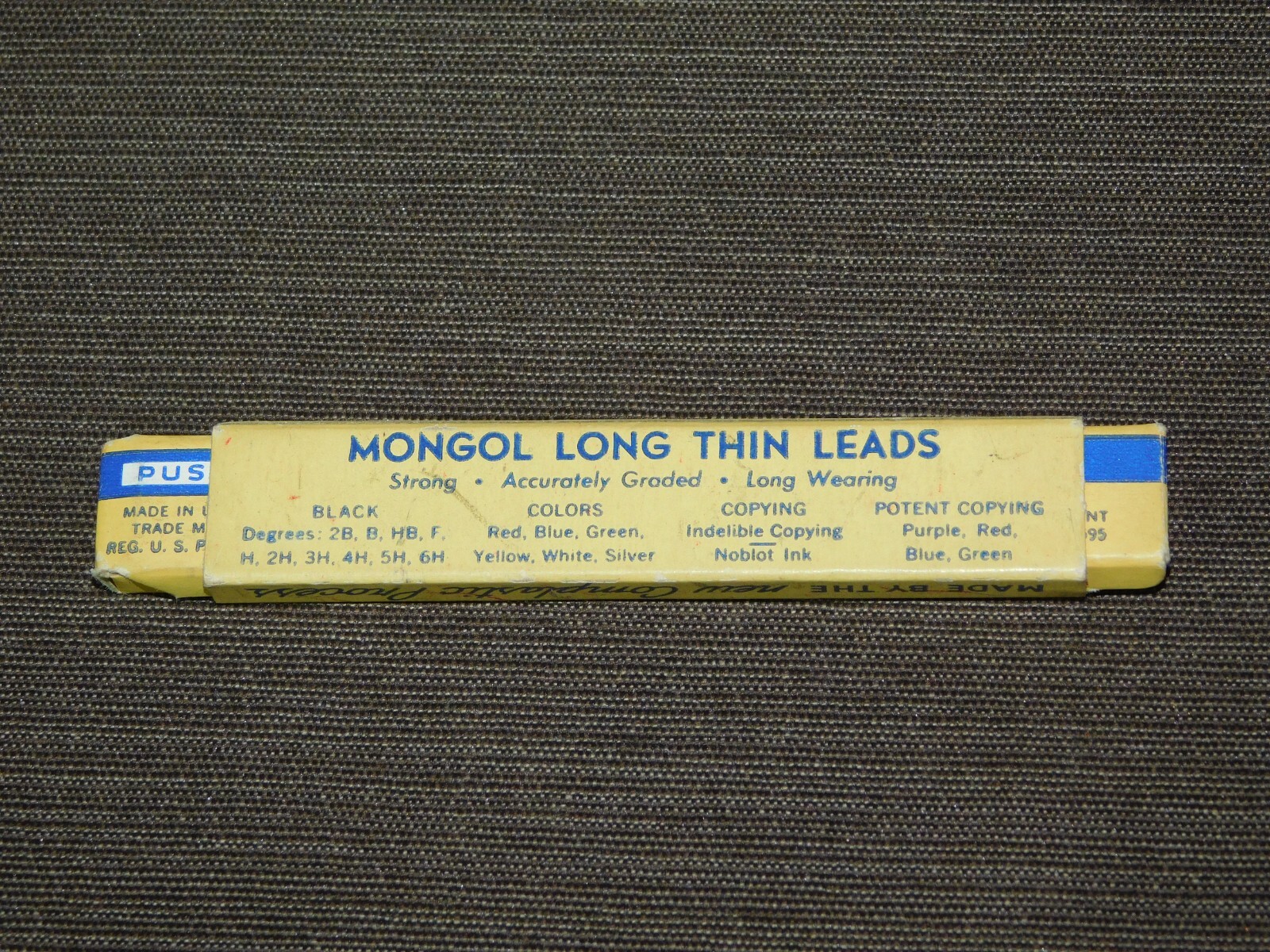 VINTAGE MECHANICAL PENCIL EBERHARD FABER MONGOL LONG THIN LEADS