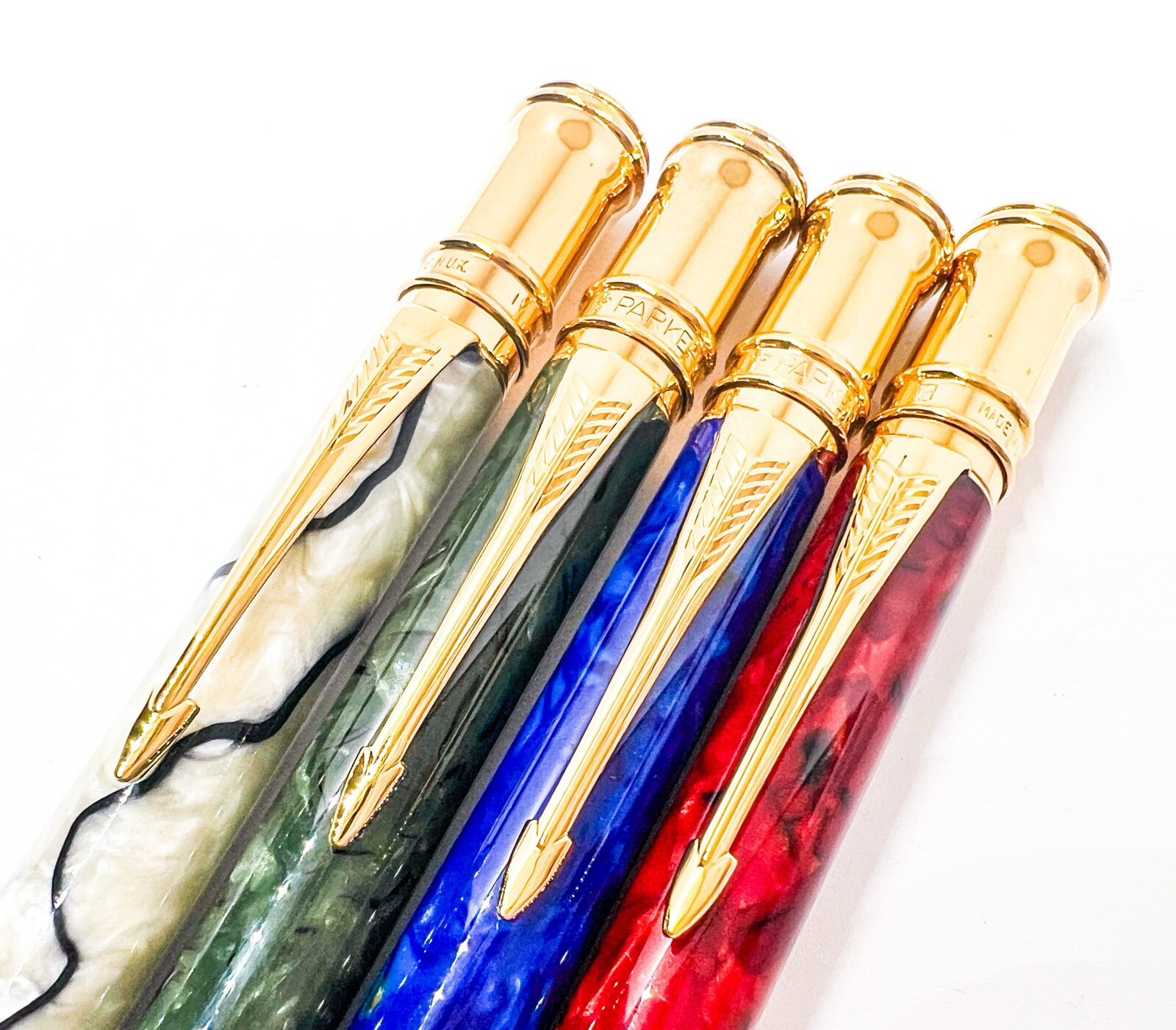 4pcs PARKER DUOFOLD 2nd Gen MARBLE Red Green Blue Pearl White Mechanical Pencil