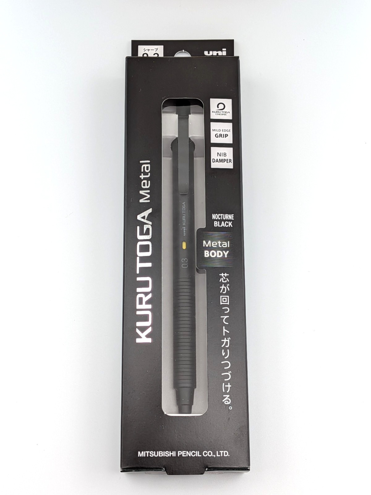 Uni Kuru Toga Metal Mechanical Pencil 0.3mm M3-KH 1P Nocturne Black