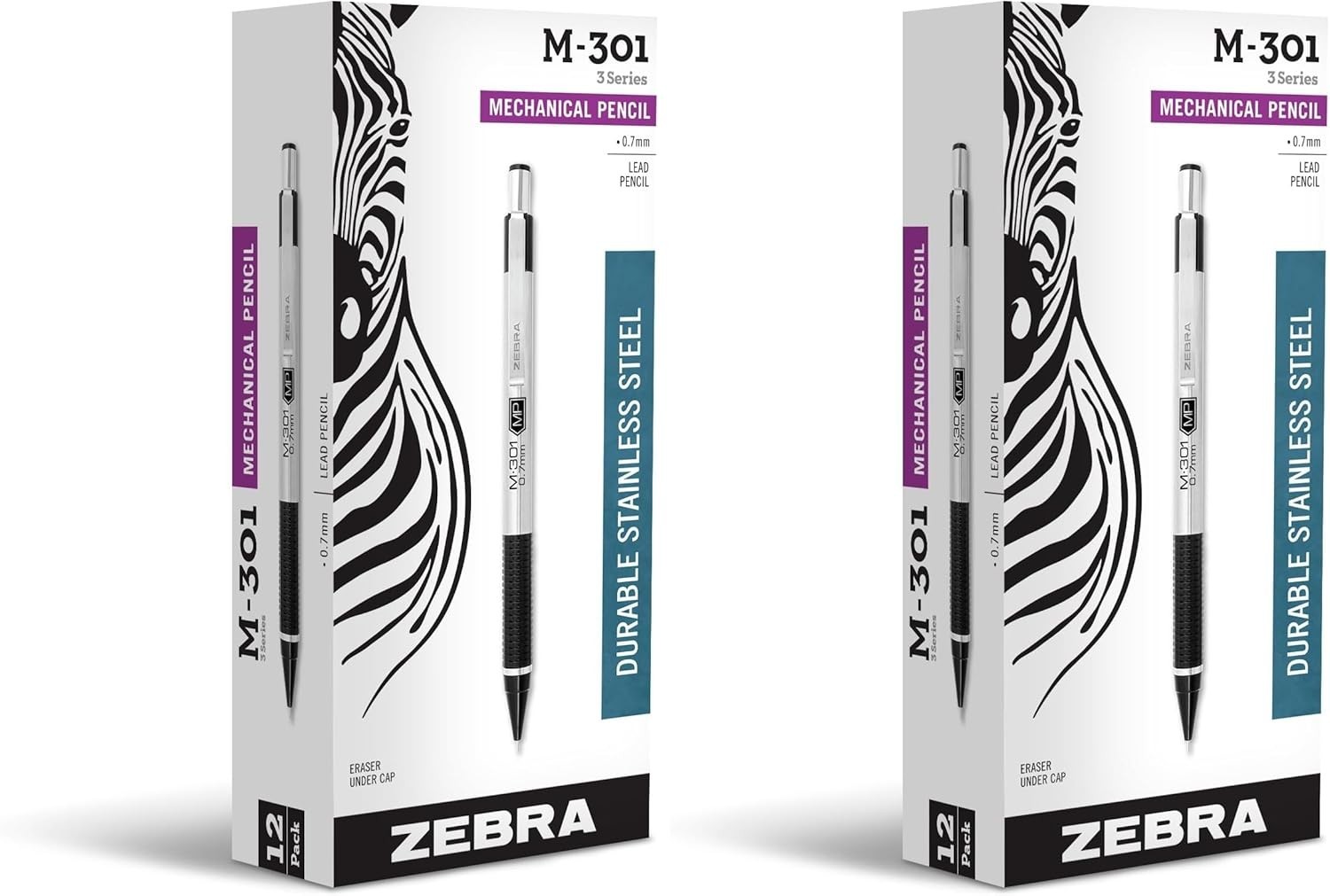 24-Pack Medium Point Mechanical Pencils, Stainless Steel