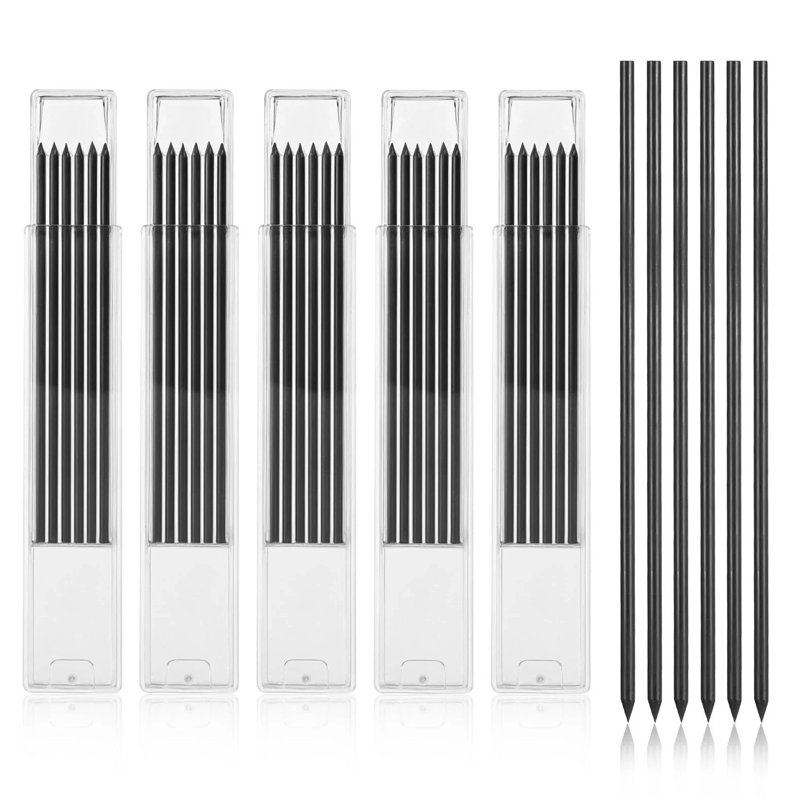 30 PCS Dry Pencil Refills, 2.8 mm Mechanical Pencil Refill, Black Pica Pencils R