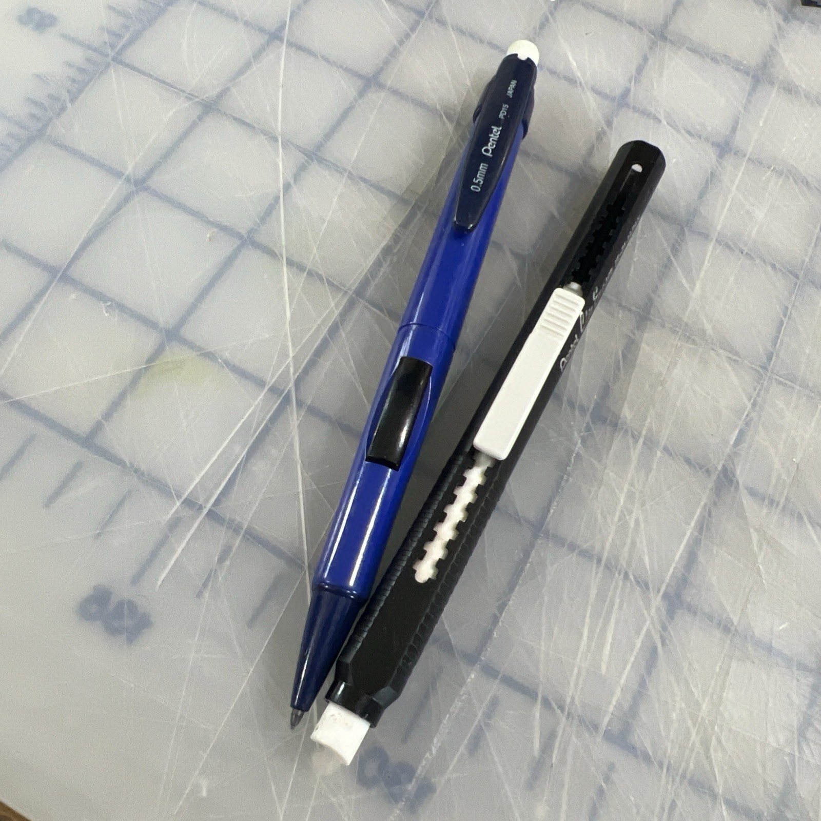 Vintage Pentel PD15 Mechanical Pencil Blue Comes With Pentel Clic Eraser