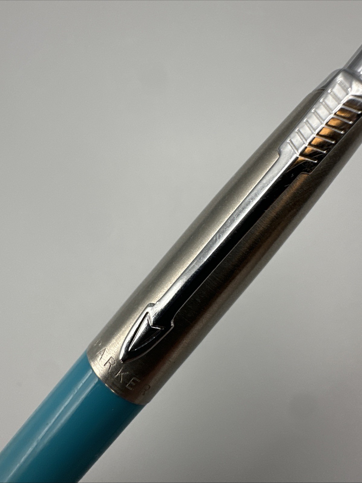 Vtg. Parker Jotter Mechanical Pencil – Turquoise￼ Barrel & Brass Cap – USA 1274
