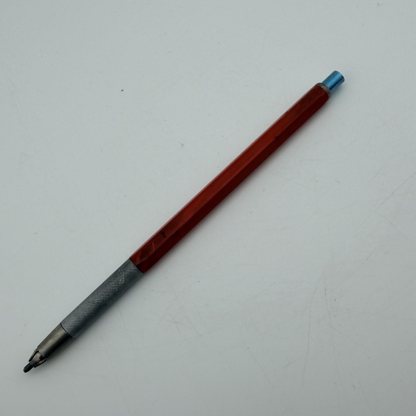 Vintage KOH-I-NOOR Adapto 5611 Lead Holder Mechanical Pencil Red Italy 2mm