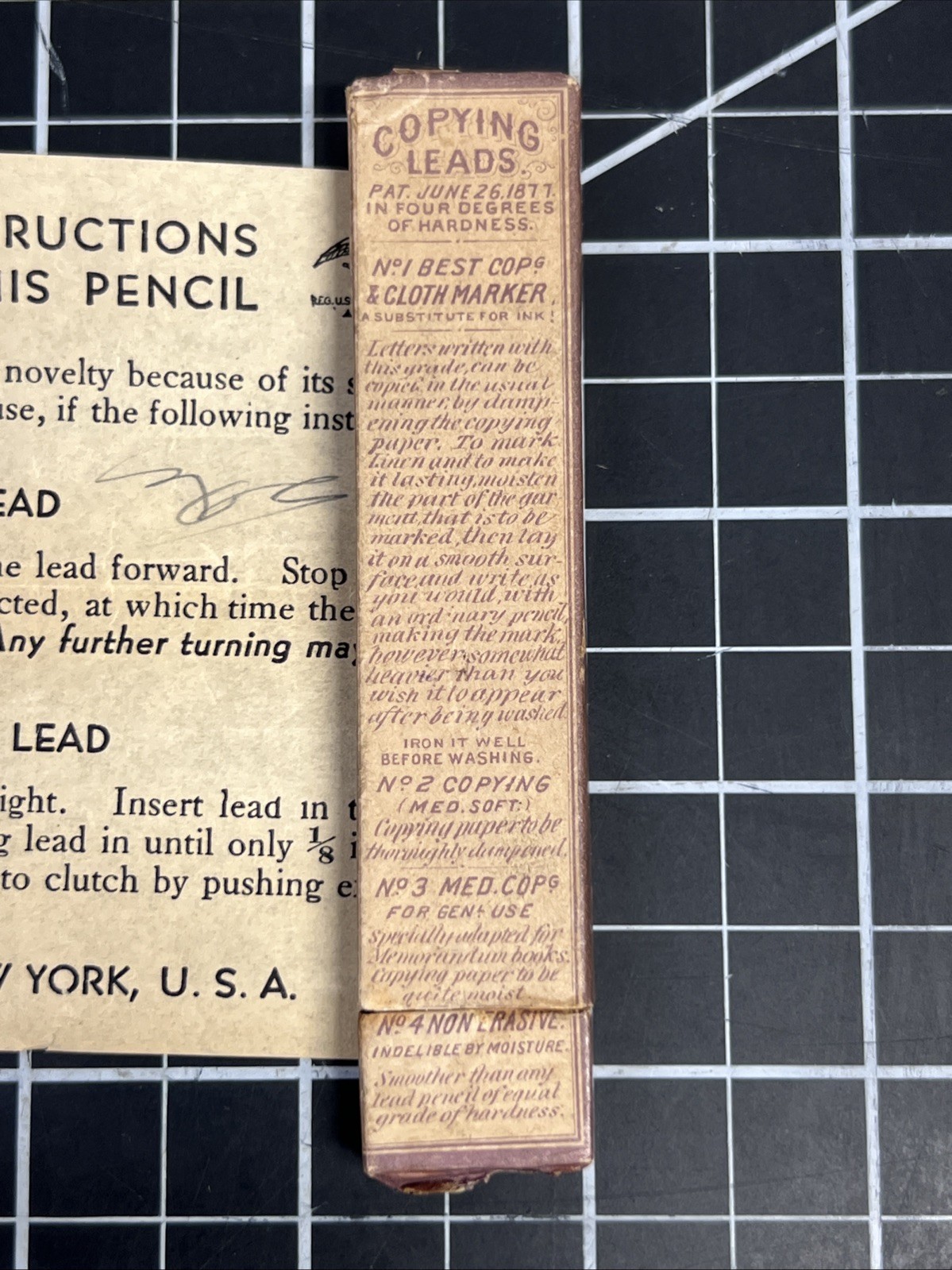 1929 Popeye Mechanical Pencil Eagle Company Original Box 944 Copying Leads 1920s