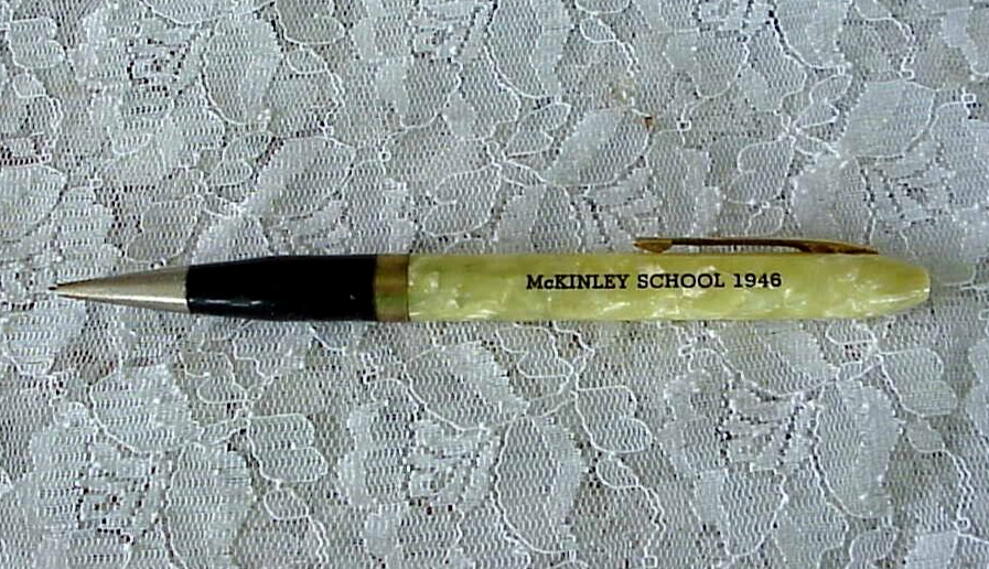 Vintage Mechanical Pencil McKinley School 1946 Bakelite/Celluloid? Works RARE