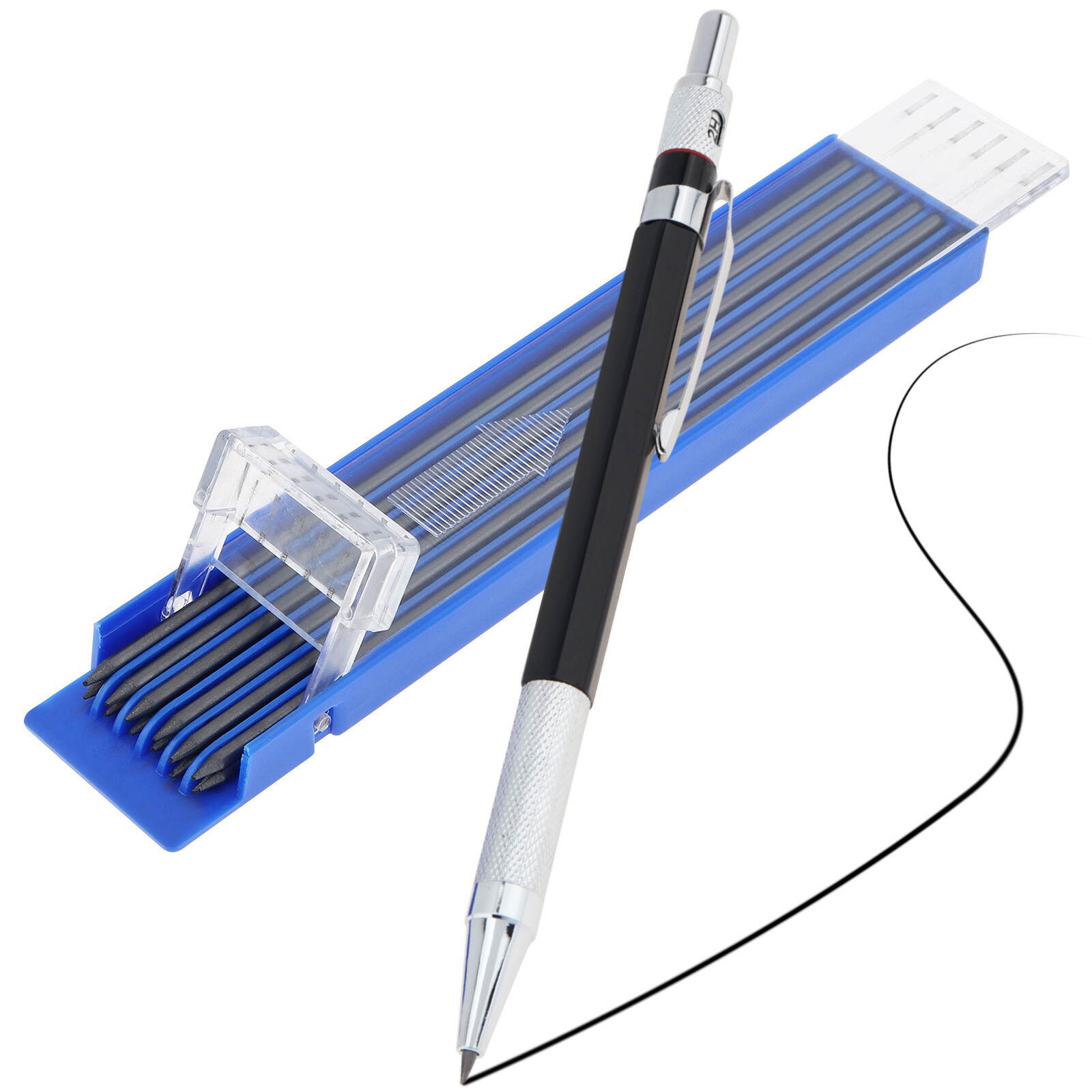 2 Pack Mechanical Carpenter Pencil Scribers Woodworking With 24 Refills,US,NEW