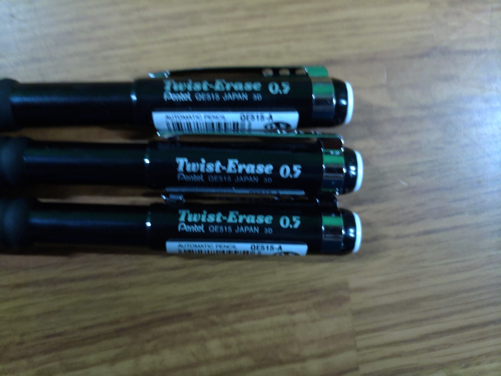 3 PENTEL Twist-Erase III Mechanical Pencils 0.5 mm FINE POINT .5mm