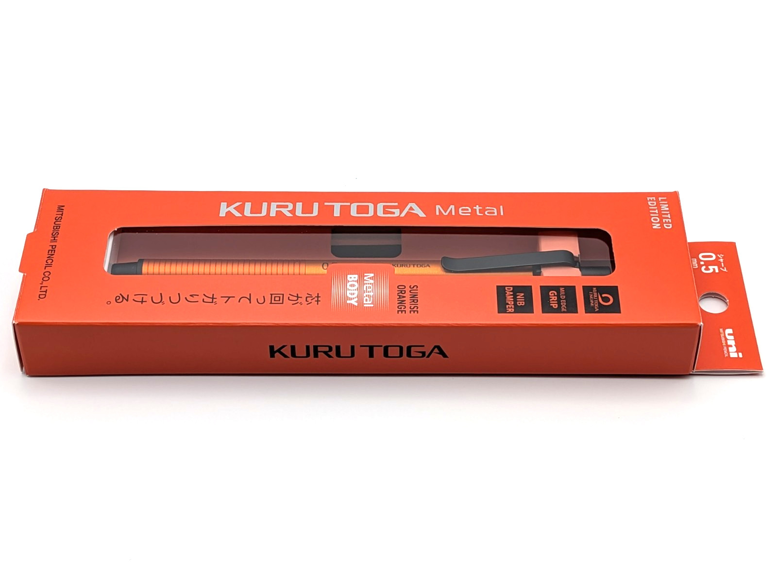 Uni Kuru Toga Metal Mechanical Pencil 0.5mm M5-KH 1P Sunrise Orange limited