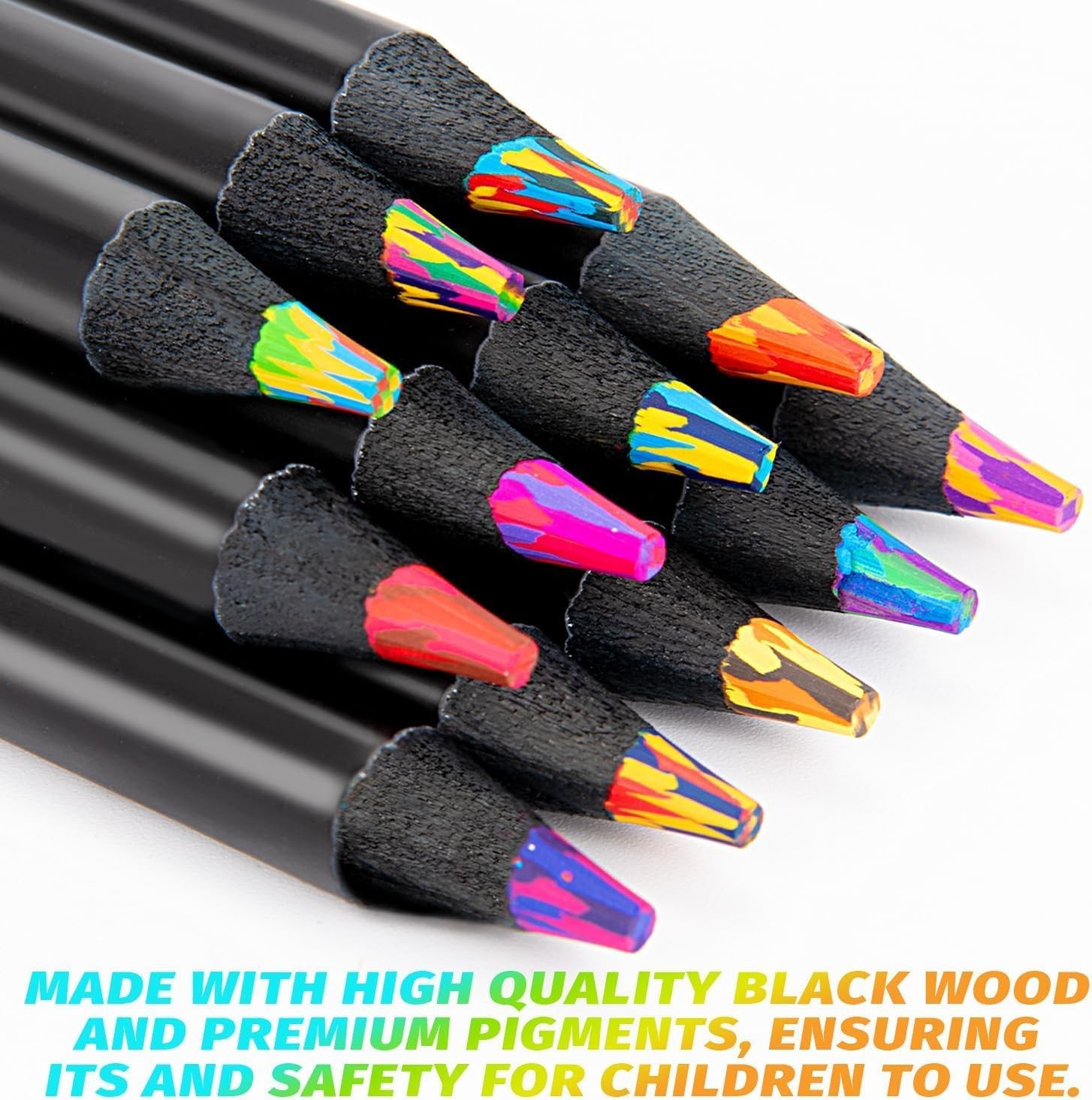 Art Supplies, 12 Rainbow Colored Pencils, 1 Count (Pack of 12), Multicolor .