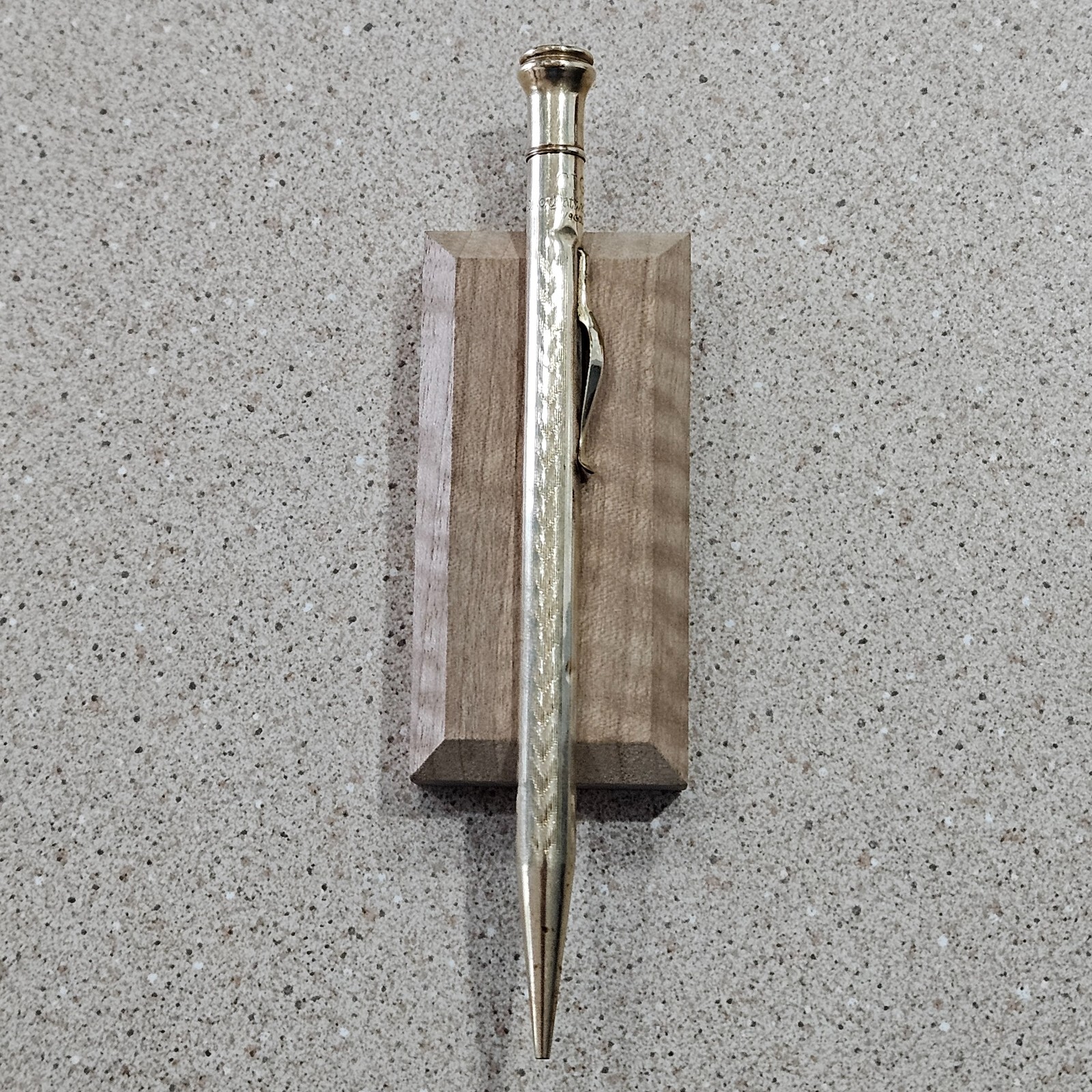 Signet Gold Filled Etched 5.25″ Mechanical Pencil “Sold Only At Rexall Stores”