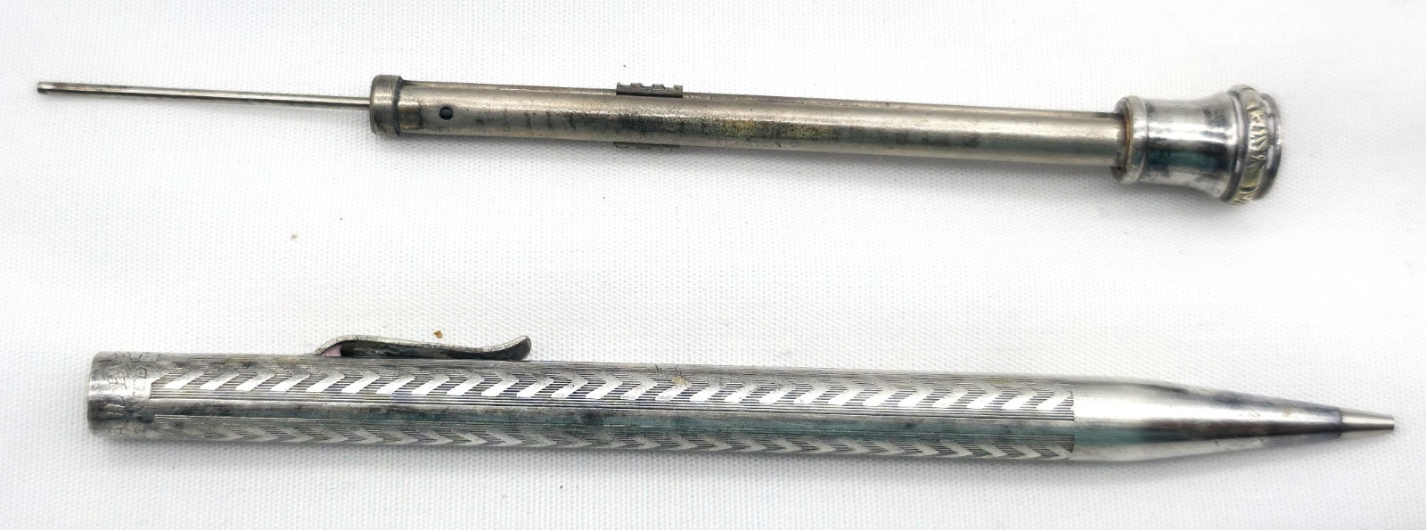 Antique Triple Plated Silver Case Wahl Eversharp Mechanical Pencil