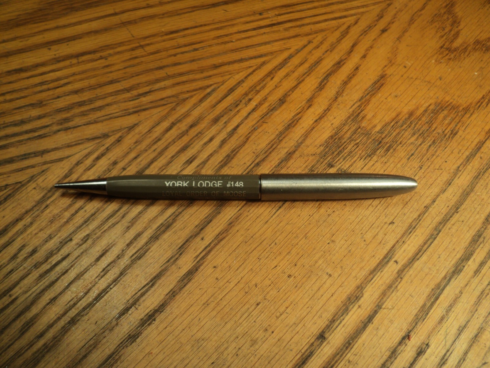 Vintage Mechanical Pencil & Pen Moose York Lodge #148 5-3/16″ Long Unbranded