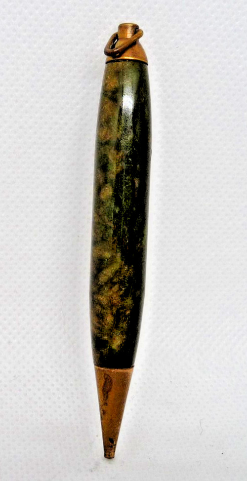 Vintage Green and Bronze Ring Top l.l mm Pencil with free tube of lead