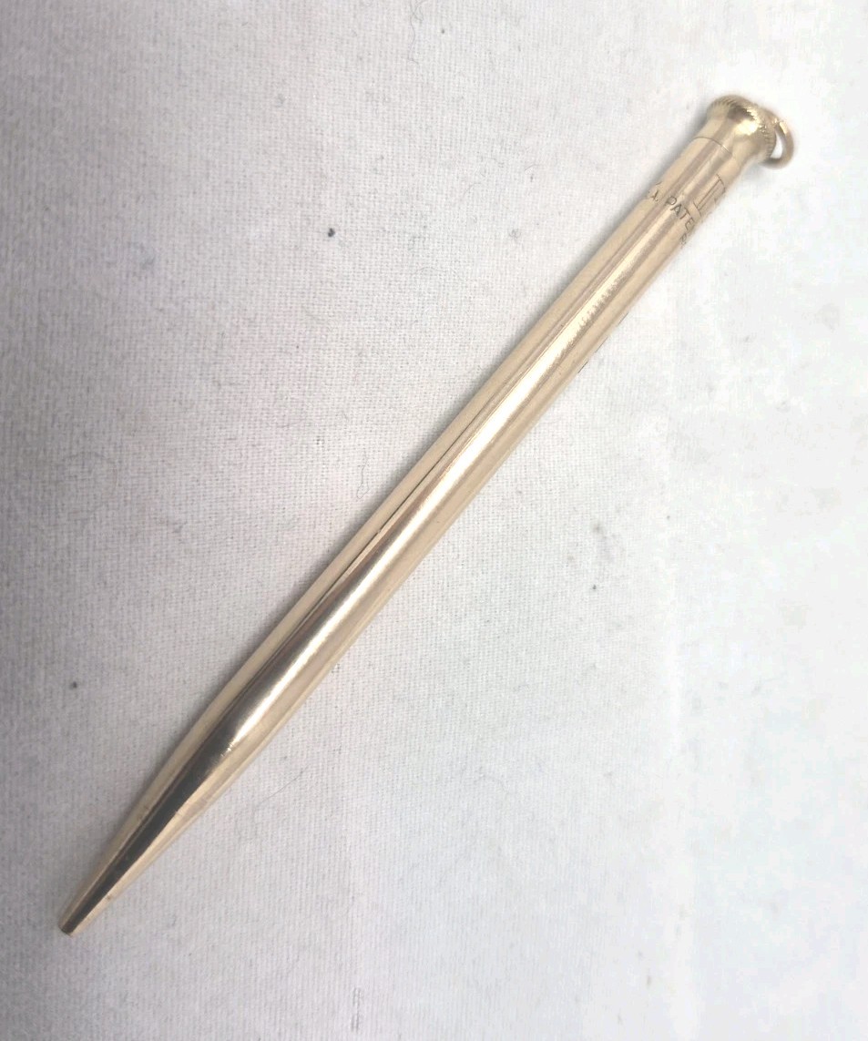 Vintage Ingersoll Redipoint Rolled Gold Mechanical Pencil – Ring Top USA