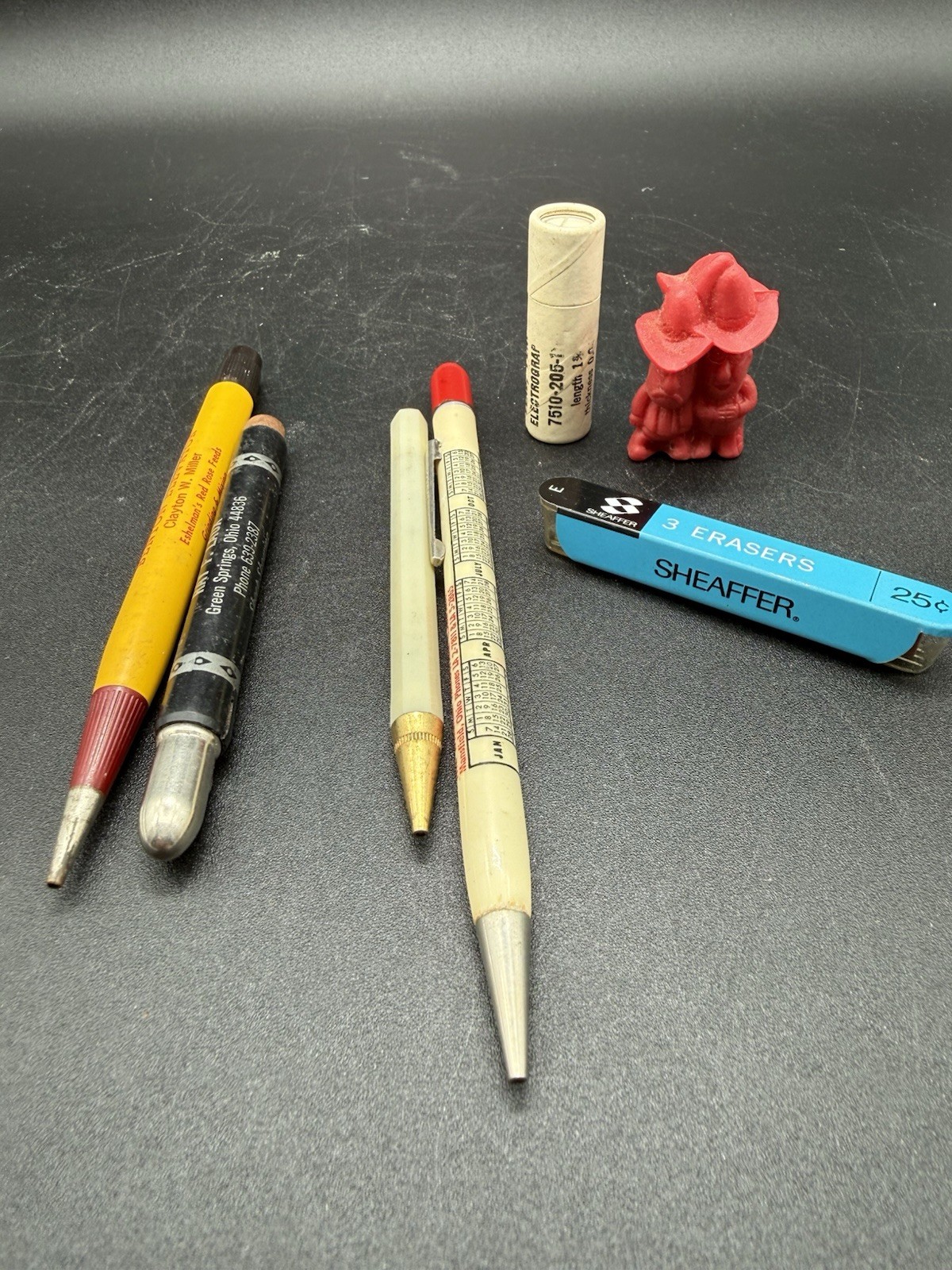 Misc Lot of Vintage Advertising Mechanical Pencils, Pencil Lead And Erasers